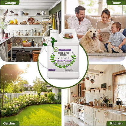 Peppermint Oil Insect & Pest Control Spray – 128oz Natural Plant-Based Bug Killer for Spiders, Ants, Flies, and Other Insects, Safe for Home & Kitchen Use
