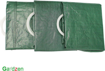Gardzen 3-Pack 32 Gallon Yard Waste Bags, Reusable Heavy Duty Collapsible Garden Leaf Bags with Plastic Ring, Stand-Up Yard Waste Bin for Leaves, Lawn Debris & Grass Clippings