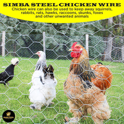 Chicken Wire 36 in x 200 FT x 2” Mesh x 20GA | Poultry Wire Netting | Hot Dipped Galvanized | Chicken Coop, Rabbit Cage, Fence Barrier (36 x 200 x 2)