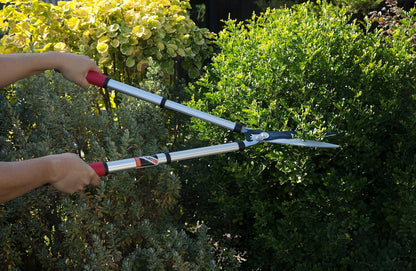 Kimura® Pro Telescopic Garden Shears - Premium Hedge Shears, Patented Gearing Technology, Lightweight Extendable Aluminium Handles, Japanese SK5 Steel Blades, Heavy Duty Gardening Shears - 650-850mm