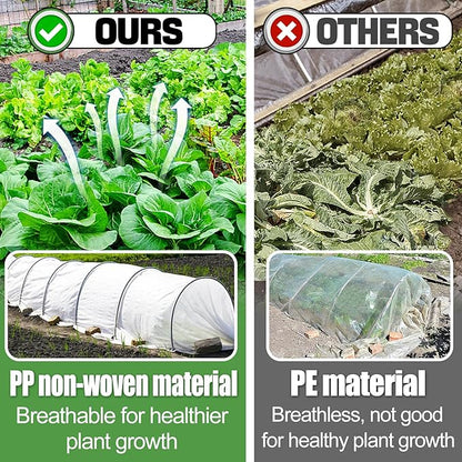 Alphatool 10 ft x 30 ft Plant Covers Freeze Protection - Thick Frost Cloths Blankets for Outdoor Plants, 1.0oz/yd² Non-Woven Fabric Floating Row Cover, Garden Covers for Raised Beds