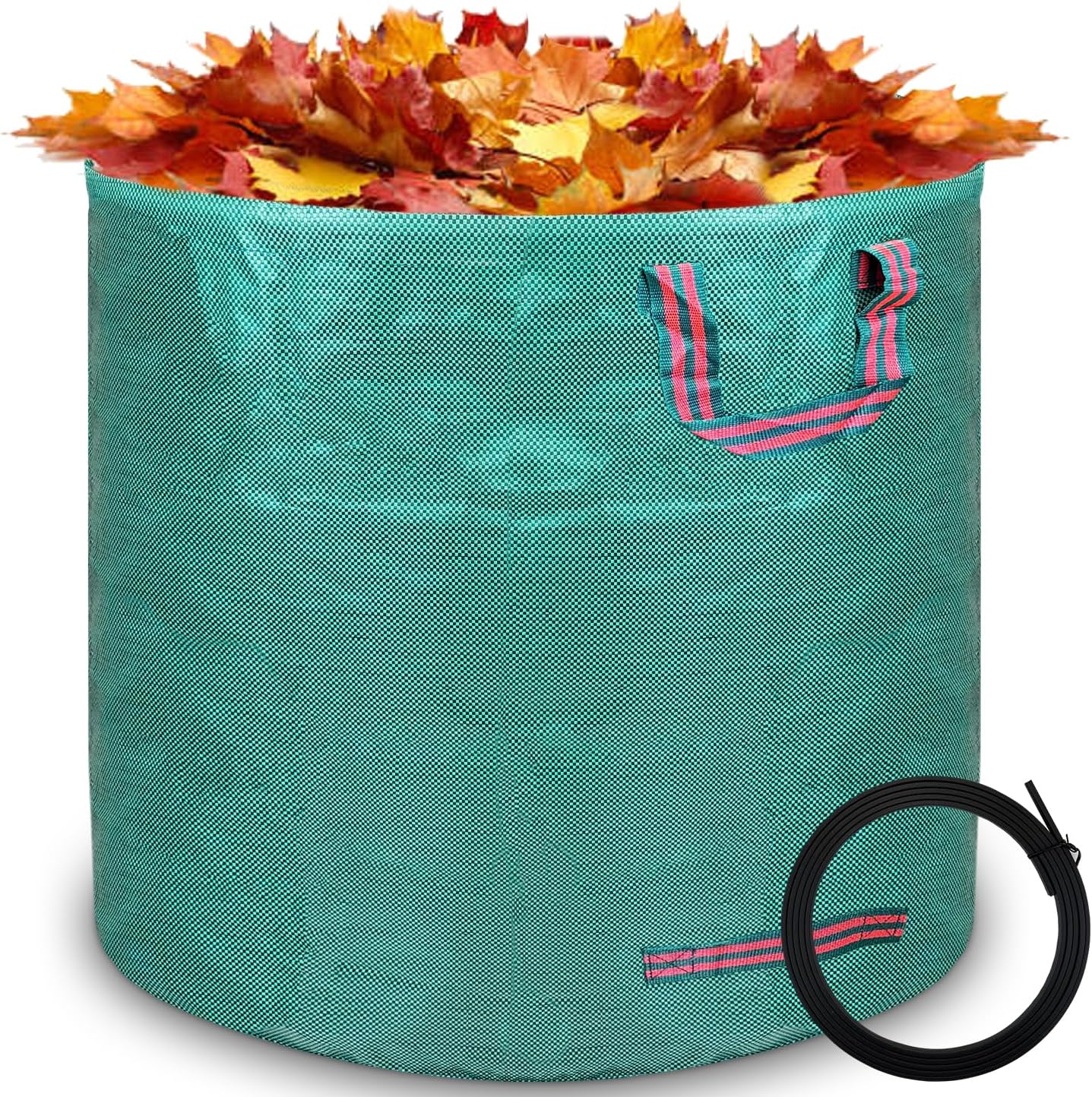 Reusable yard waste bags. 72-gallon large leaf bags(1-pack) Heavy-duty yard garden bag. Leaf bags with 4 handles that can stand upright. Great for collecting leaves and grass clippings