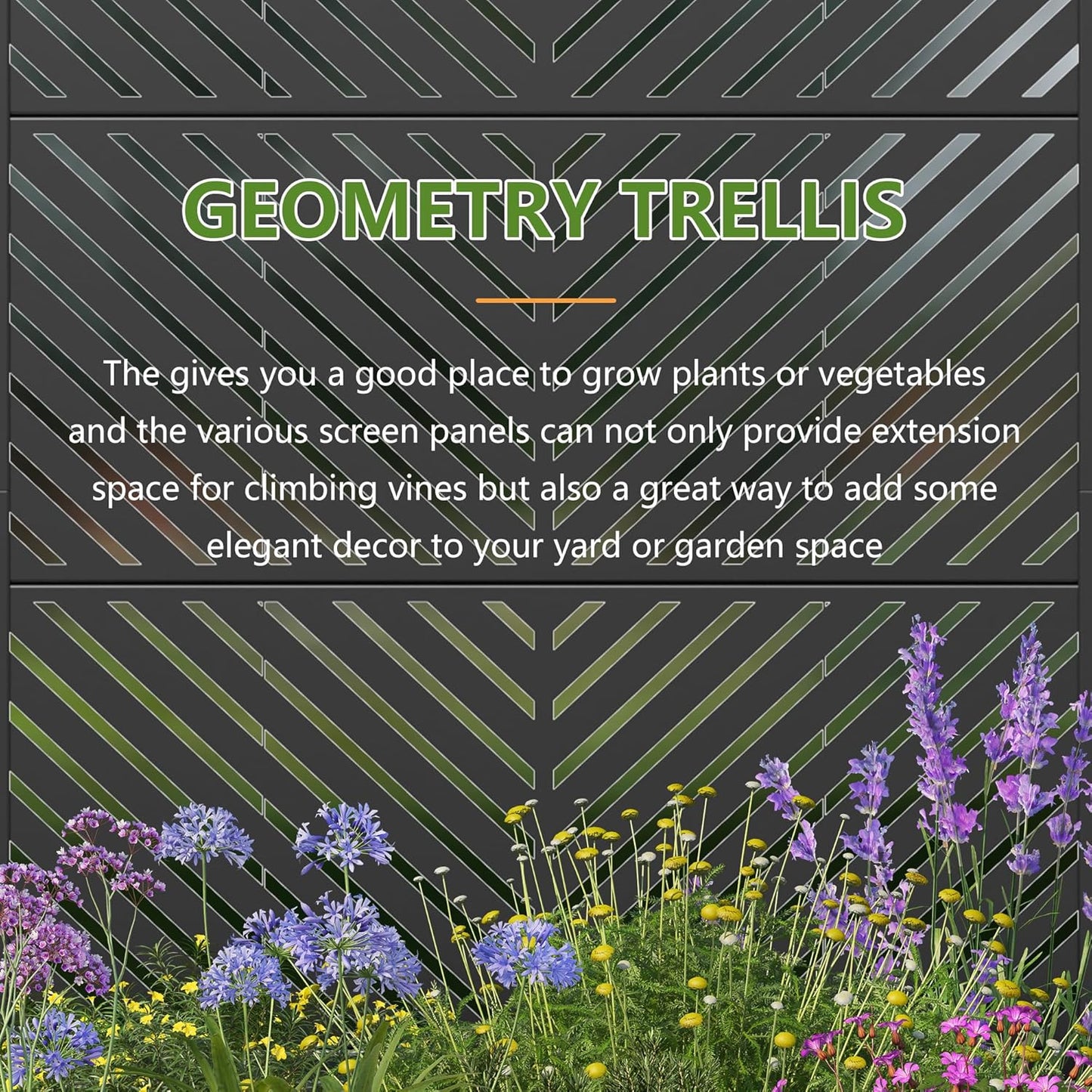 Casaphoria 72"x47" Metal Raised Garden Bed with Trellis(2 Pack), Outdoor Planter Box with Wheels & Drainage Holes for Climbing Plants, Flowers, Elevated Garden Kit with Privacy Screen, Black-Parallel