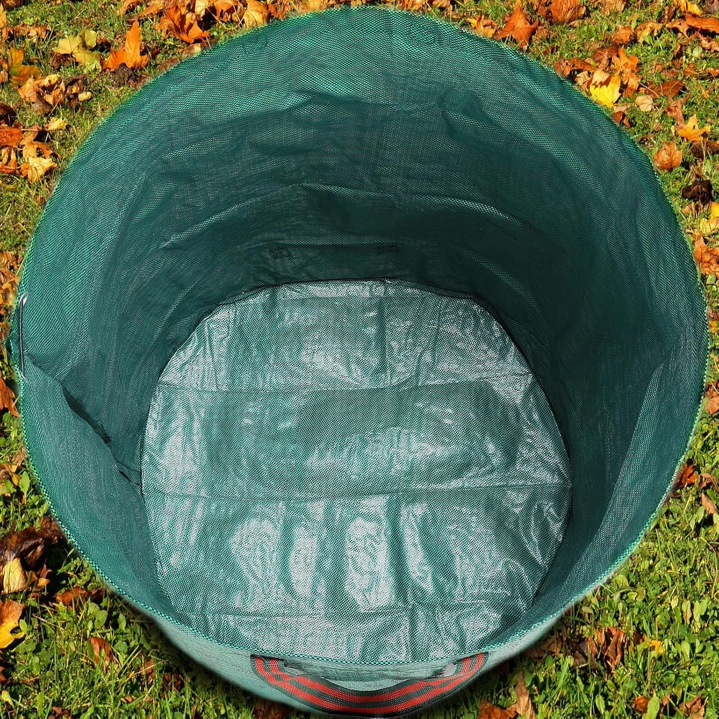 2 PCS 106 Gallon Reusable Lawn and Leaf Bags with 4 Handles, Lawn Pool Garden Heavy Duty Yard Waste Bags for Leaves, Trash, Yard Waste (Green)