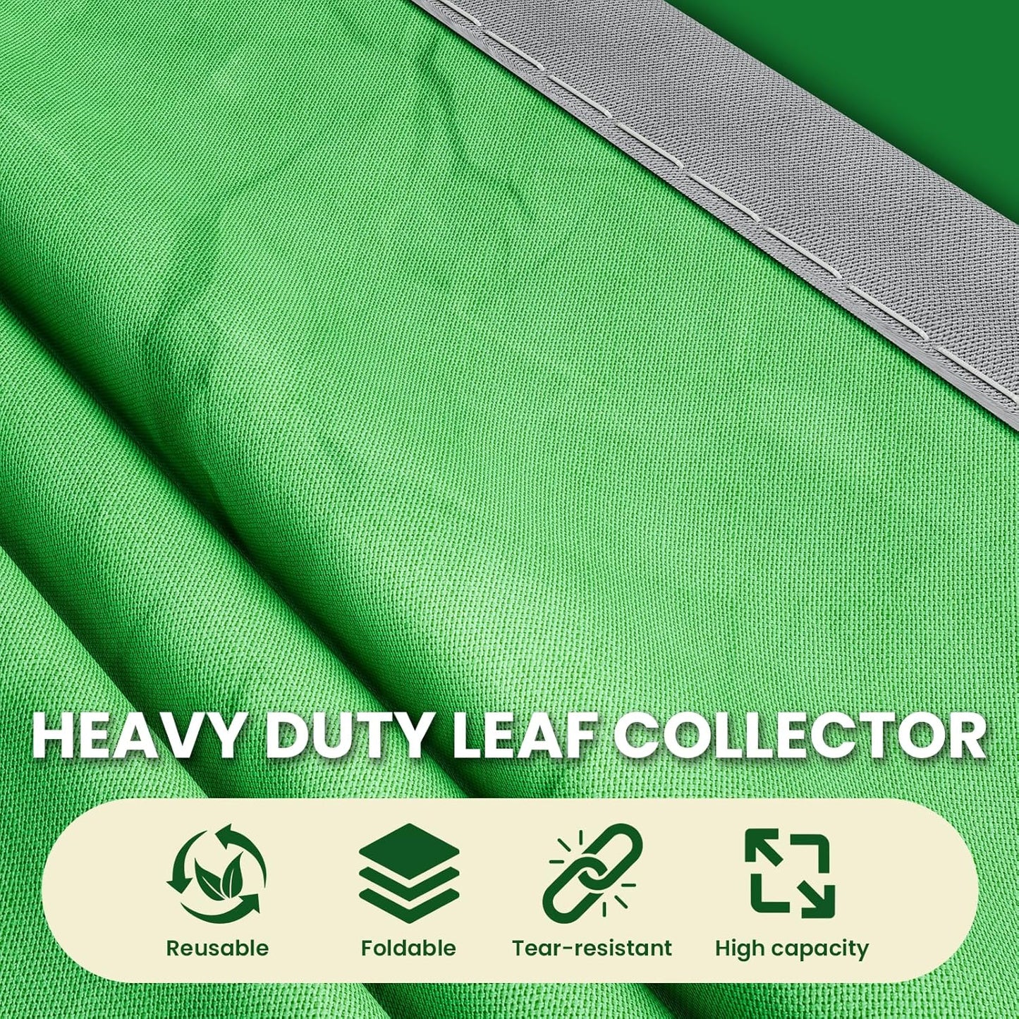 Leaf Collector, Foldable Lawn and Leaf Bags for Leaf Collection, Reusable Leaf Collector Bag for Leaves, Grass and Lawn Trash