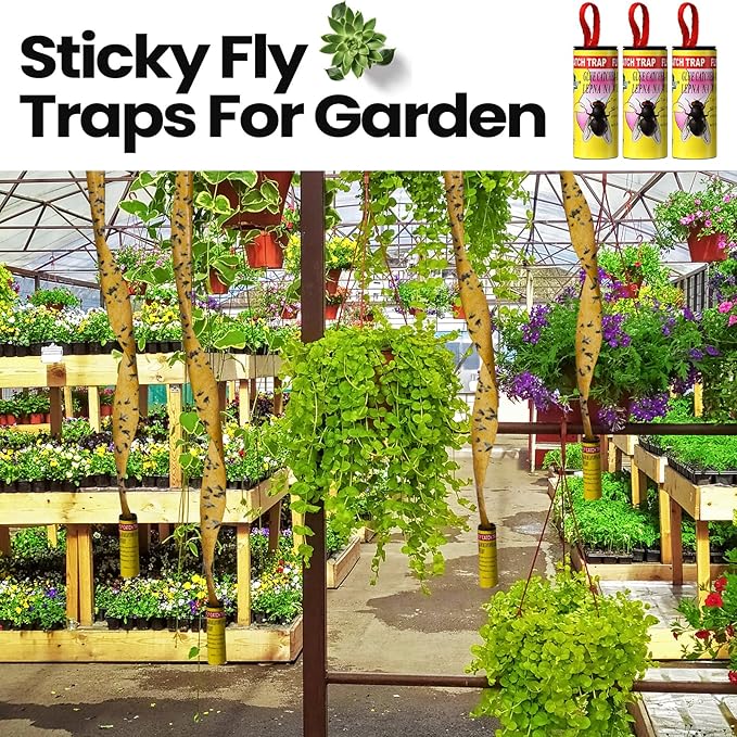 Qualirey 160 Pack Fly Strips Sticky Fly Trap Indoor Outdoor Hanging Fly Ribbon Tape Paper Flying Insect Trap Gnat Killer Traps for Fruit Flies, Bug, Insect, Pest (Yellow)