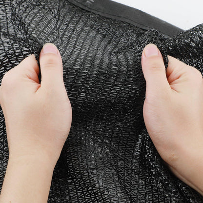 smartelf Shade Cloth 70% Sunblock Shade Cloth Net 10 ft x 13 ft - Black Bulk UV Resistant Fabric Mesh for Greenhouse Shade Cloth Taped Edge with Gromments Included 14pcs 6" Ball Bungee