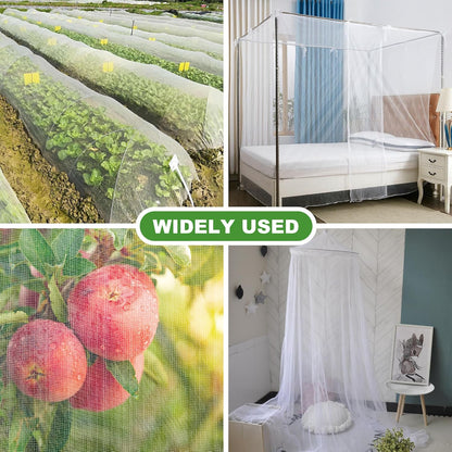 JEYODA Garden Netting Plant Covers Net Ultra Fine Mesh Pest Barrier Net Tree Vegetable Mesh Protection Netting Greenhouse Row Nets (8 * 10ft(2.5 * 3m))