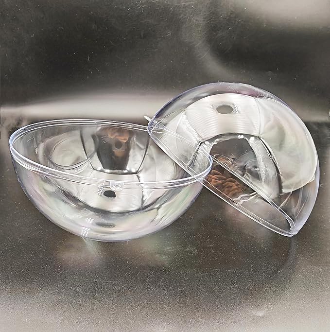 Acrylic Hollow Ball, Clear Plastic Fillable Ornaments Ball, DIY Clear Plastic Balls for New Years Present,Xmas Tree,Home Decoration,Wedding,Party (14cm/5.51inch,5pcs)