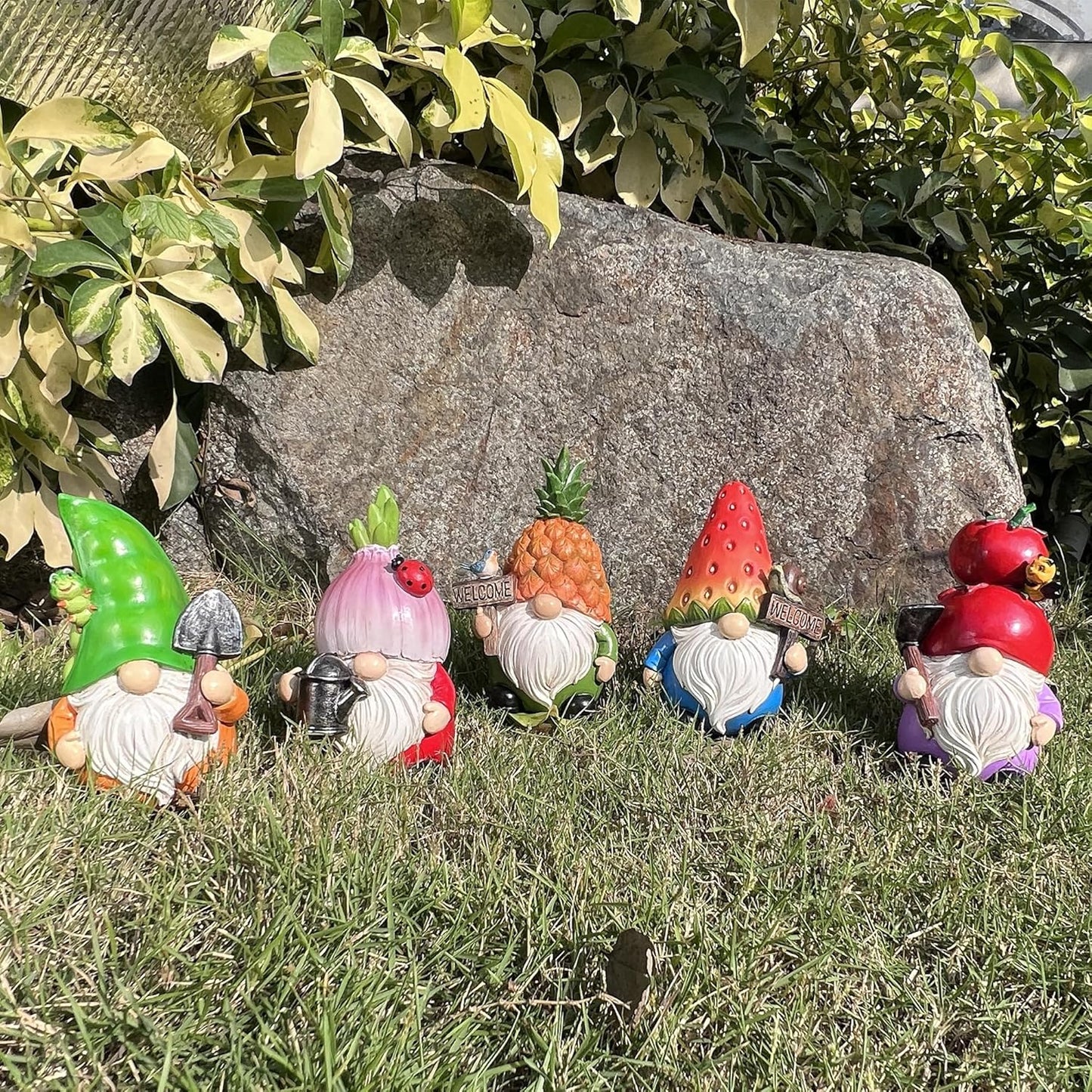 Pineapple Gnome Garden Gnomes Outdoor Gnome with Pineapple Decor for Home Yard Garden Patio Lawn Statue Decorations Gifts for Women