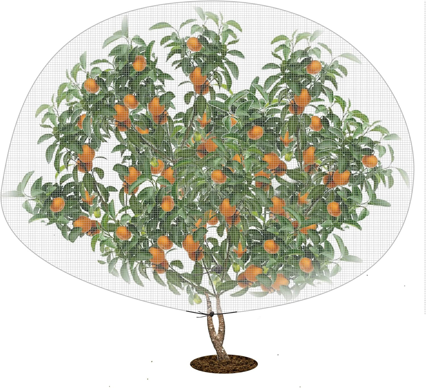 6.2 x 8.2 Feet Insect Bird Barrier Netting Mesh with Drawstring, Garden Bug Netting Plant Cover for Protect Plant Fruit Flower from Insect Bird