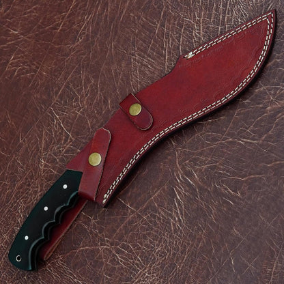 Poshland REG-166 Custom Handmade Damascus Steel kukri Knife - Perfect Grip G10 Handle
