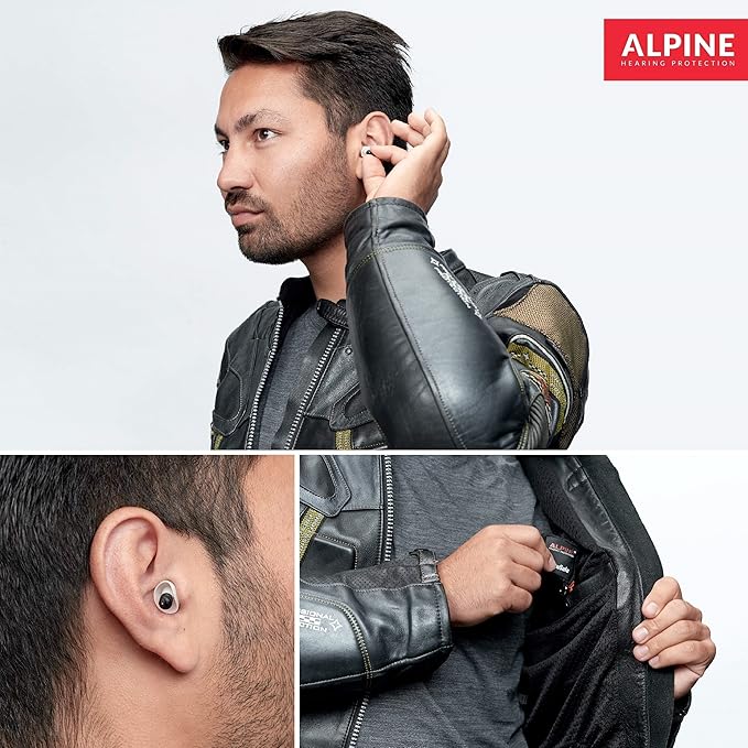 ALPINE HEARING PROTECTION MotoSafe Tour Reusable Ear Plugs – Motorcycle Ear Plugs – Noise Reduction