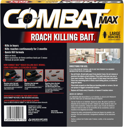 Combat Source Kill Max R2 Large Roach Bait, 8 Count (Pack of 2), Black