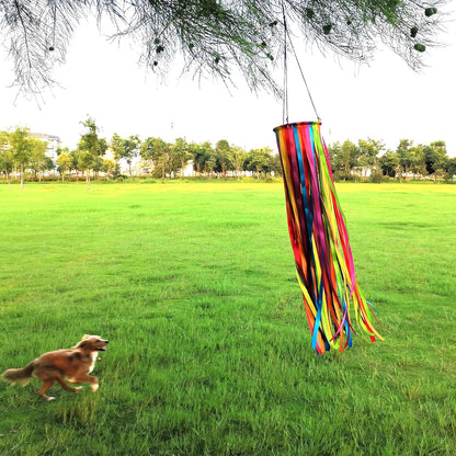 Satin Ribbon Windsock Streamer, Outdoor Decorations for Your Patio, Garden, Yard, Dock and Camper, 49-Inch, WS49-XZH