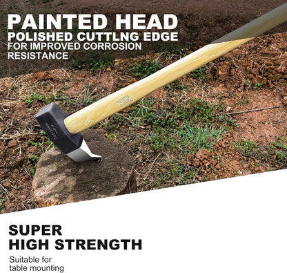 Splitting Maul- Wood Splitter Maul 6 1/2 lbs Head- Heavy Duty Wood Splitter Axe with 36" ergonomics Hickory Handle for Hardwood，Campfires，Firewood(36inch Splitting Maul)