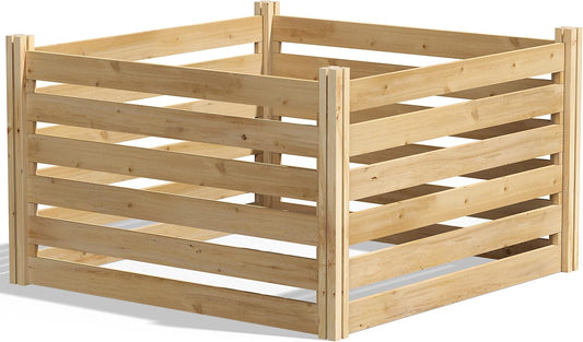 Greenes Fence Cedar Wood Composter, 48" L x 48" W x 31" H / 309.17 gallons - Made in USA with North American Cedar