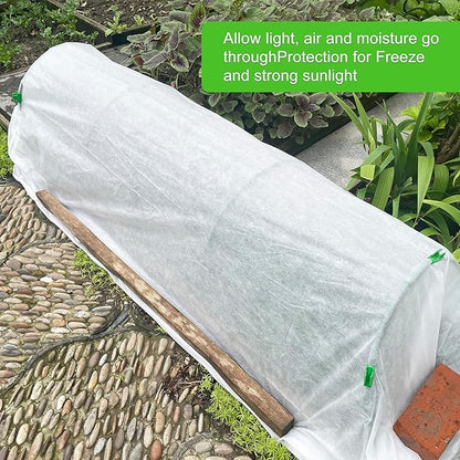 YFFSIDMY Plant Covers Freeze Protection 10'x20', Plant Covers for Winter, Frost Cloth Tree Freeze Protection, Forst Blankets for Outdoor Plants, Winter Floating Row Cover, White
