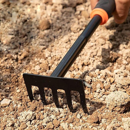 Garden Tool Set (Garden Tool Set, 7 Pieces, Gardening Tool Kit Including 2 Shovels, Rakes, Cultivators, and Transplanting Tools, Rust-Resistant Iron Tools, Rubber Grip Handles (7))