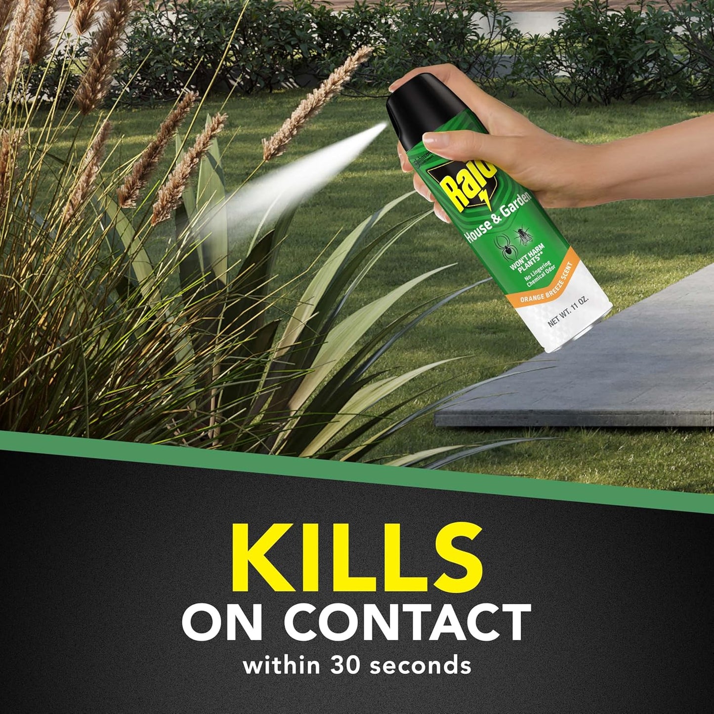 Raid House & Garden Insect Killer Spray, Orange Scent 11 Ounce (Pack of 1)
