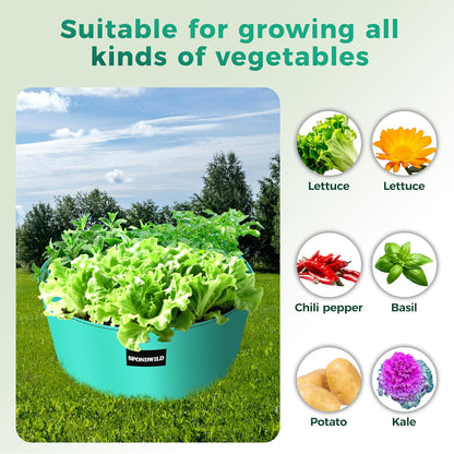 2 Pack 10 Gallon 3 Compartment Potato Grow Bag,Vegetable Growing BagThickened PE Garden Pots with Drainage Holes Branch-Binding Holes, Reusable Plant Bag for Vegetables、Flowers