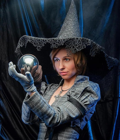 Modaier Crystal Ball 60mm with Wooden Stand and Gift Box for Magic,lensball Photography,Family Decorative,Fortune Teller,Feng Shui,Witchcraft,Witch Decor,and Halloween Decor