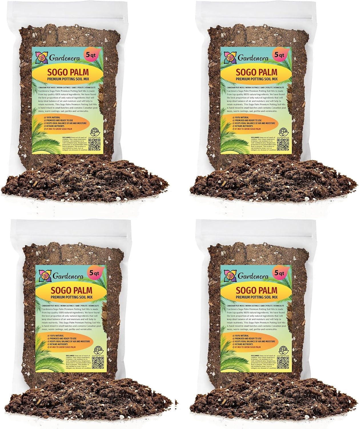 Gardenera SOGO Palm Potting Mix - Unlock Robust Growth and Striking Form with Our High-Performance Formula - 20 Quart