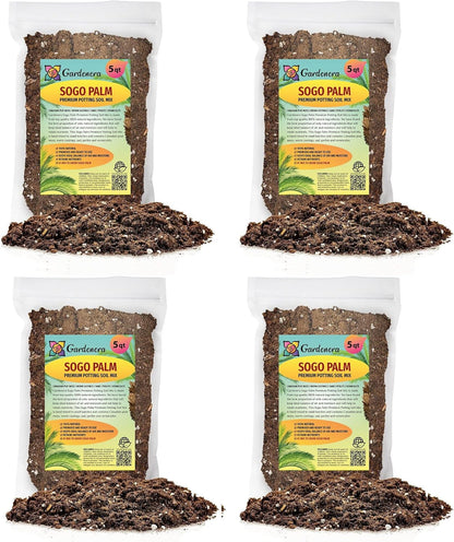 Gardenera SOGO Palm Potting Mix - Unlock Robust Growth and Striking Form with Our High-Performance Formula - 20 Quart