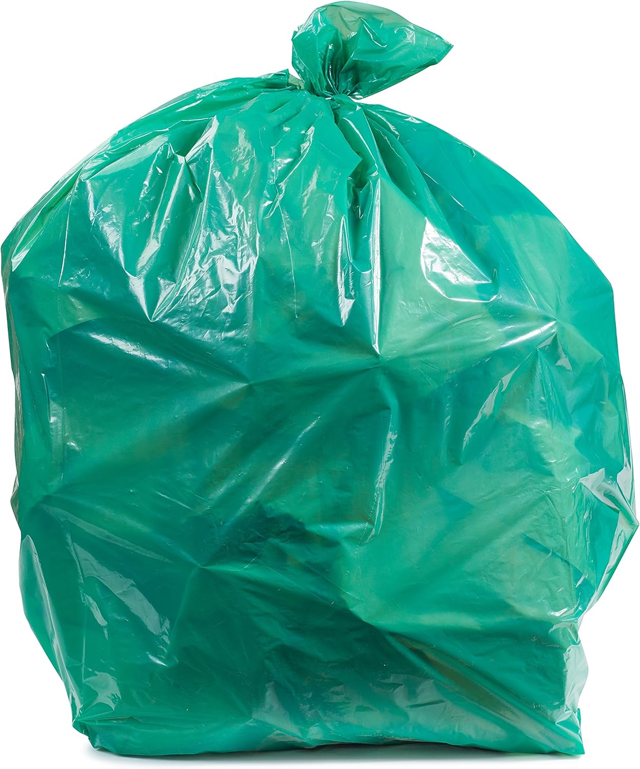 Plasticplace 31-33 Gallon Trash Bags │ 1.2 Mil │ Heavy Duty Garbage Can Liners │ 33" x 39", Green, 100 Count
