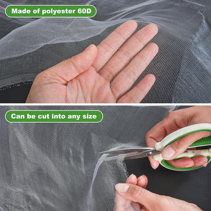 JEYODA Garden Netting Plant Covers Net Ultra Fine Mesh Pest Barrier Net Tree Vegetable Mesh Protection Netting Greenhouse Row Nets (8 * 10ft(2.5 * 3m))