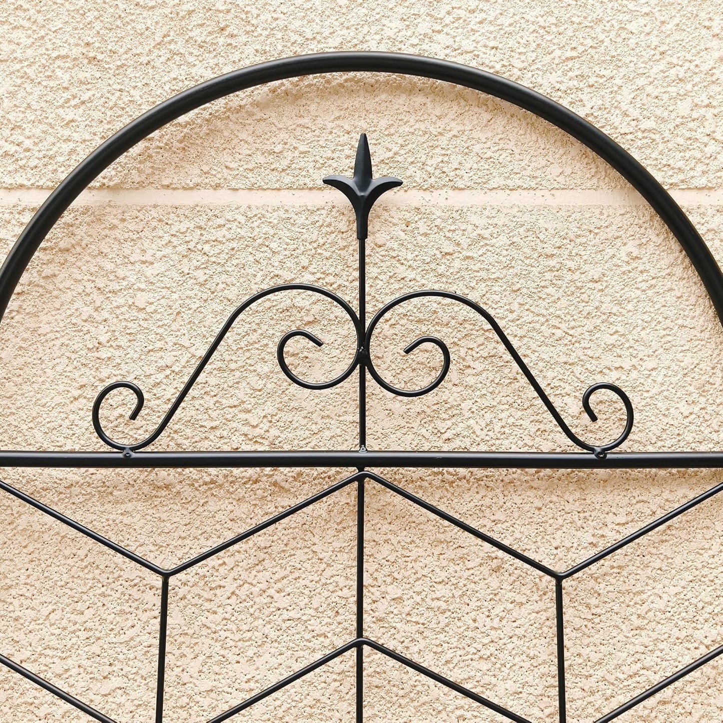 Metal Garden Trellis Rustproof Trellis for Climbing Plants Outdoor Flower Support (Black-2 Pack, 71"x19.7")