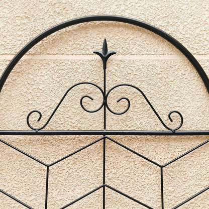 Metal Garden Trellis Rustproof Trellis for Climbing Plants Outdoor Flower Support (Black-2 Pack, 71"x19.7")