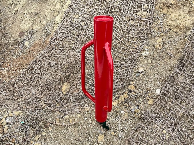 Sandbaggy U & T Post Driver, 30% More Heavier & Sustainable Than Competitors - 15.5 lb Fence Post Driver That Fits up to 2-3/4 inch - 10 Guage Industrial Grade Steel - Red (10)