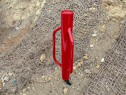 Sandbaggy U & T Post Driver, 30% More Heavier & Sustainable Than Competitors - 15.5 lb Fence Post Driver That Fits up to 2-3/4 inch - 10 Guage Industrial Grade Steel - Red (Pack of 1)