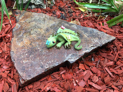 GlitZGlam Cody The Green Miniature Dragon of Azar for Your Fairy Garden/Miniature Garden