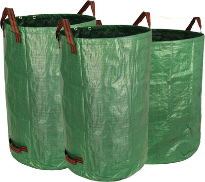 Gardzen 32&40&72 Gallon Yard Waste Bags, Reusable Heavy Duty Collapsible Garden Leaf Bags with Plastic Ring, Stand-Up Yard Waste Bin for Leaves, Lawn Debris & Grass Clippings