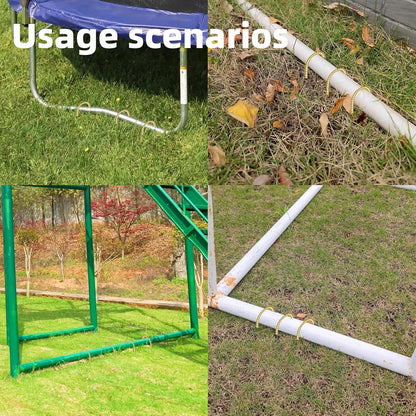 11 Pack 12 Inch Rebar Stakes Anti-Rust Galvanized Steel U Shape Hook Strong Ground Anchors for Tents, Position Kits, Fences, Trampolines Landscape Fabric for Farm Garden