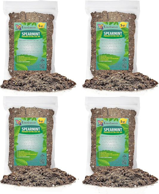 Gardenera Spearmint Plant Potting Mix - Unlock Robust Growth and Invigorating Scent with Our High-Performance Formula - 20 Quart