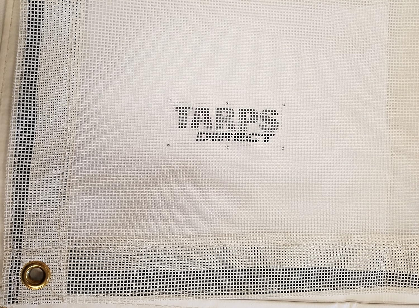 8 Ft. x 12 Ft. White 10 Oz. Vinyl Coated Mesh Tarp