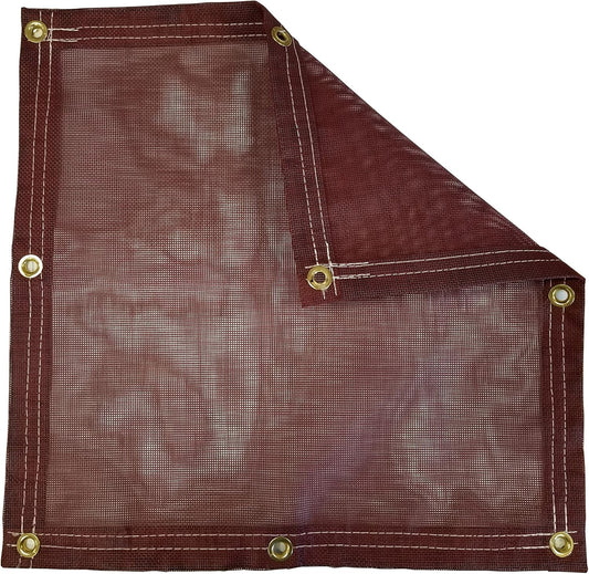 20 Ft. x 20 Ft. Burgundy 10 Oz. Vinyl Coated Mesh Tarp