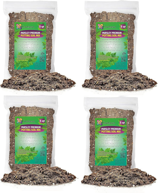 GARDENERA Parsley Plant Potting Soil [20 Quarts] Enhance Flavor and Health with Professional Grade Nutrient-Rich Mix