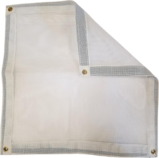 20 Ft. x 20 Ft. White 10 Oz. Vinyl Coated Mesh Tarp