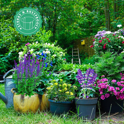 Plant Supports Stakes 6PCS, Half Round Metal Garden Stakes Plant Support For Peony Cages and Supports,Green Plant Support Ring Border for Outdoor Indoor Plants, Hydrangea (10" W x 16" H, 6 PCS)