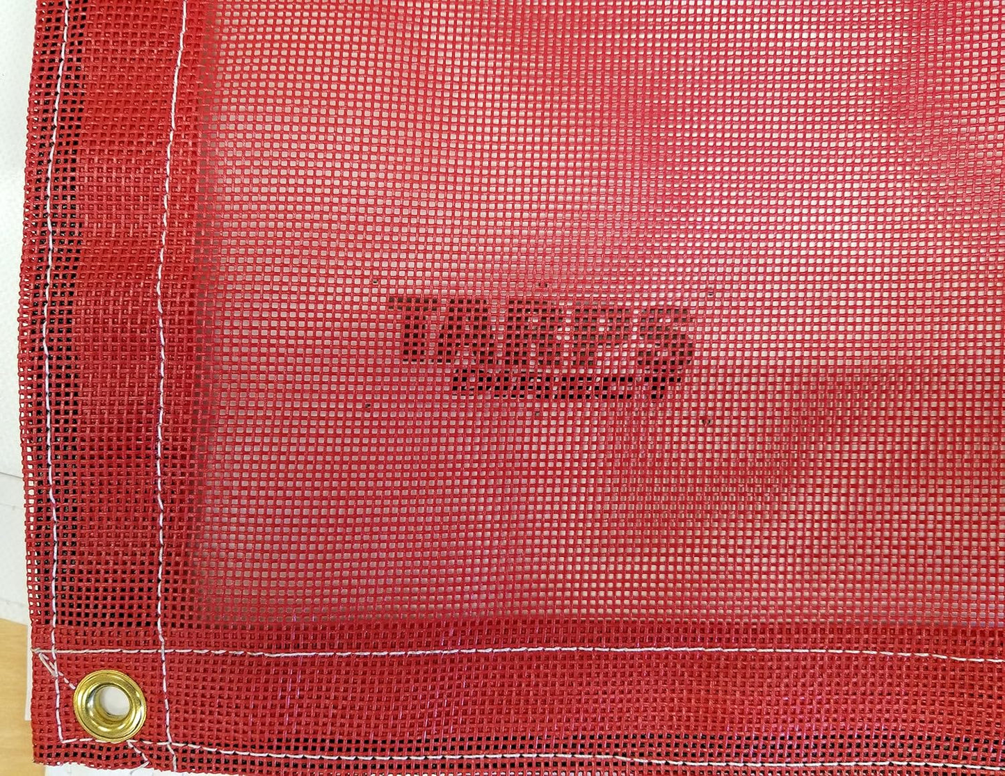 12 Ft. x 50 Ft. Red 10 Oz. Vinyl Coated Mesh Tarp