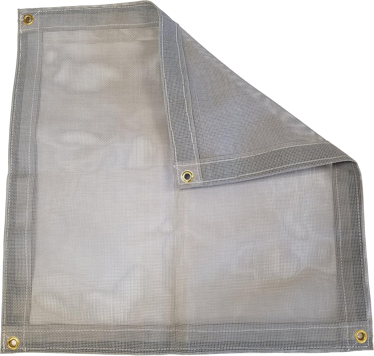 12 Ft. x 24 Ft. Gray 10 Oz. Vinyl Coated Mesh Tarp