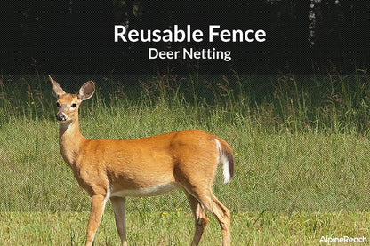 AlpineReach Garden Netting 15 x 50 ft Heavy Duty Bird Net, Deer, Plant Protection Extra Strong Woven Mesh, Reusable Kit with Zip Ties, Animal Fencing for Fruits Trees, Black