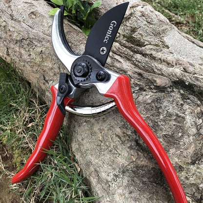 gonicc 8" Professional Sharp Bypass Pruning Shears(GPPS-1002) and Adjustable 33"+ 13" Hedge Shears. Tree Trimmers Secateurs,Hand Pruner, Garden Shears,Clippers for The Garden.