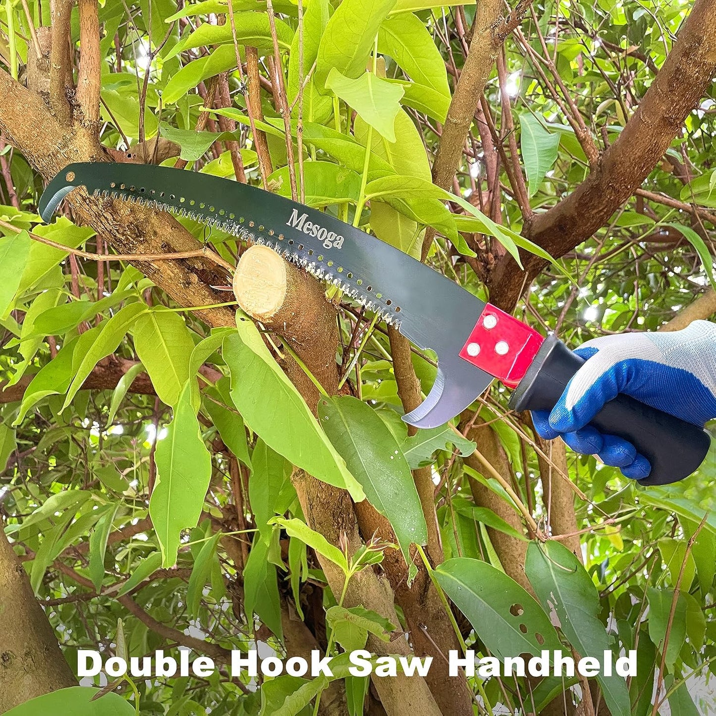 5-13FT Tree Trimmer Pole Saw, Tree Pruner Extendable, Long Handle Pruning Shears, Branch Cutter, Clippers, Hand Pruning Saws with Double Hook Saw Blade