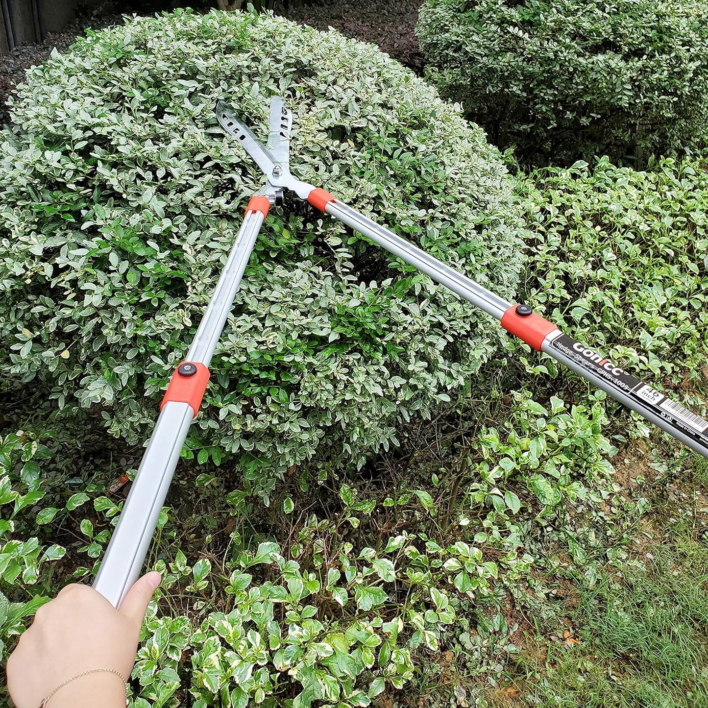 gonicc 8" Professional Sharp Bypass Pruning Shears(GPPS-1002) and Adjustable 33"+ 13" Hedge Shears. Tree Trimmers Secateurs,Hand Pruner, Garden Shears,Clippers for The Garden.
